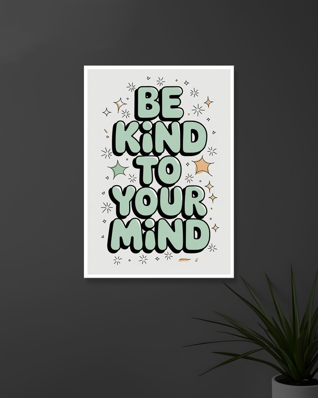Be Kind to Your Mind | Typography | Quotes Posters