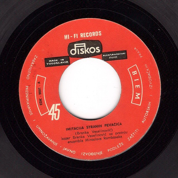Branka Veselinovic - 1964 - Imitacije stranih pe