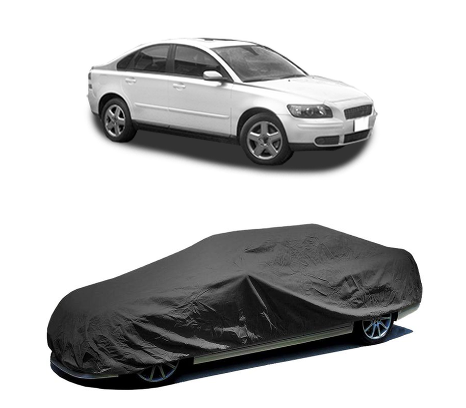 Husa tip prelata auto pentru VOLVO S40 II (544) 2004 - 2012,culoare negru, material textil impermeabil, rezistanta la intemperii praf UV, CARPASSION Husa Protectie