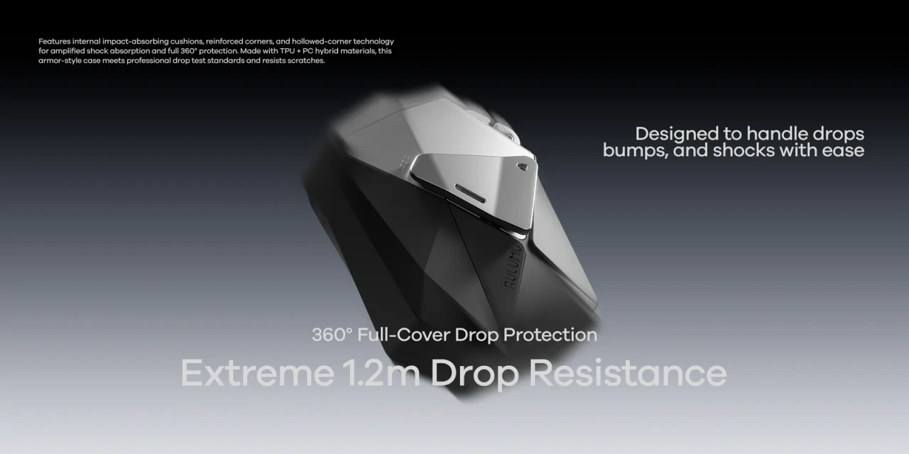 Husa pentru AirPods Pro 3, Aulumu A39 Geometric, TPU rezistent si Aliaj de zinc, finisaj mat premium, Snur detasabil, Protectie Antisoc, Compatibila incarcare wireless, Negru A39 05