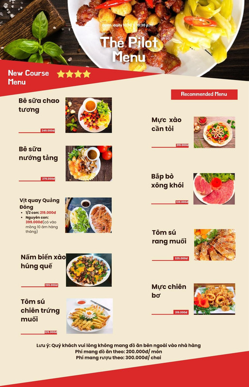 Menu trang 3