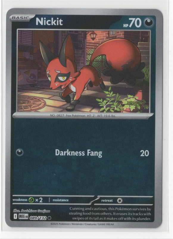 Pokemon Mega Evolution - 089/132 Nickit Reverse Holo - Picture 1 of 1