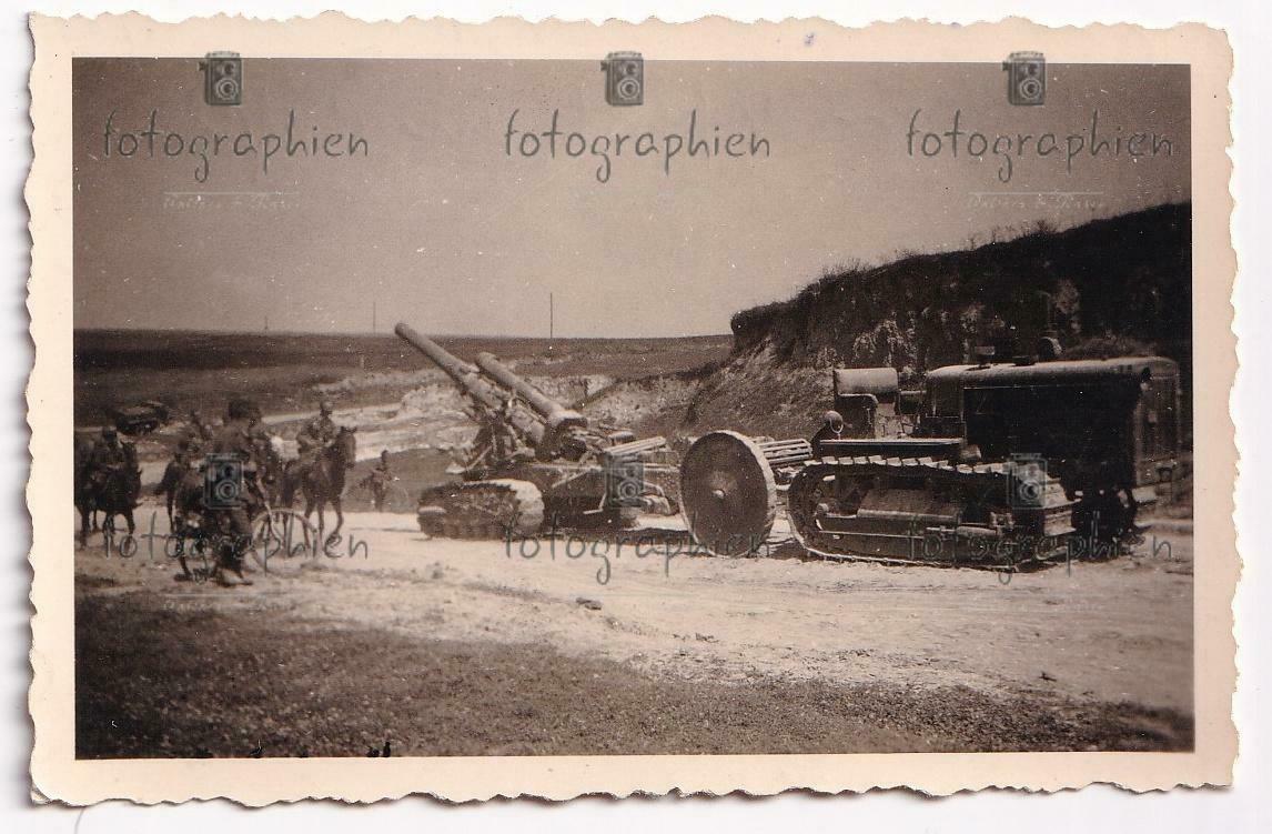 org. Foto Russland russ. Geschütz Artillerie Zugmaschine 1941.