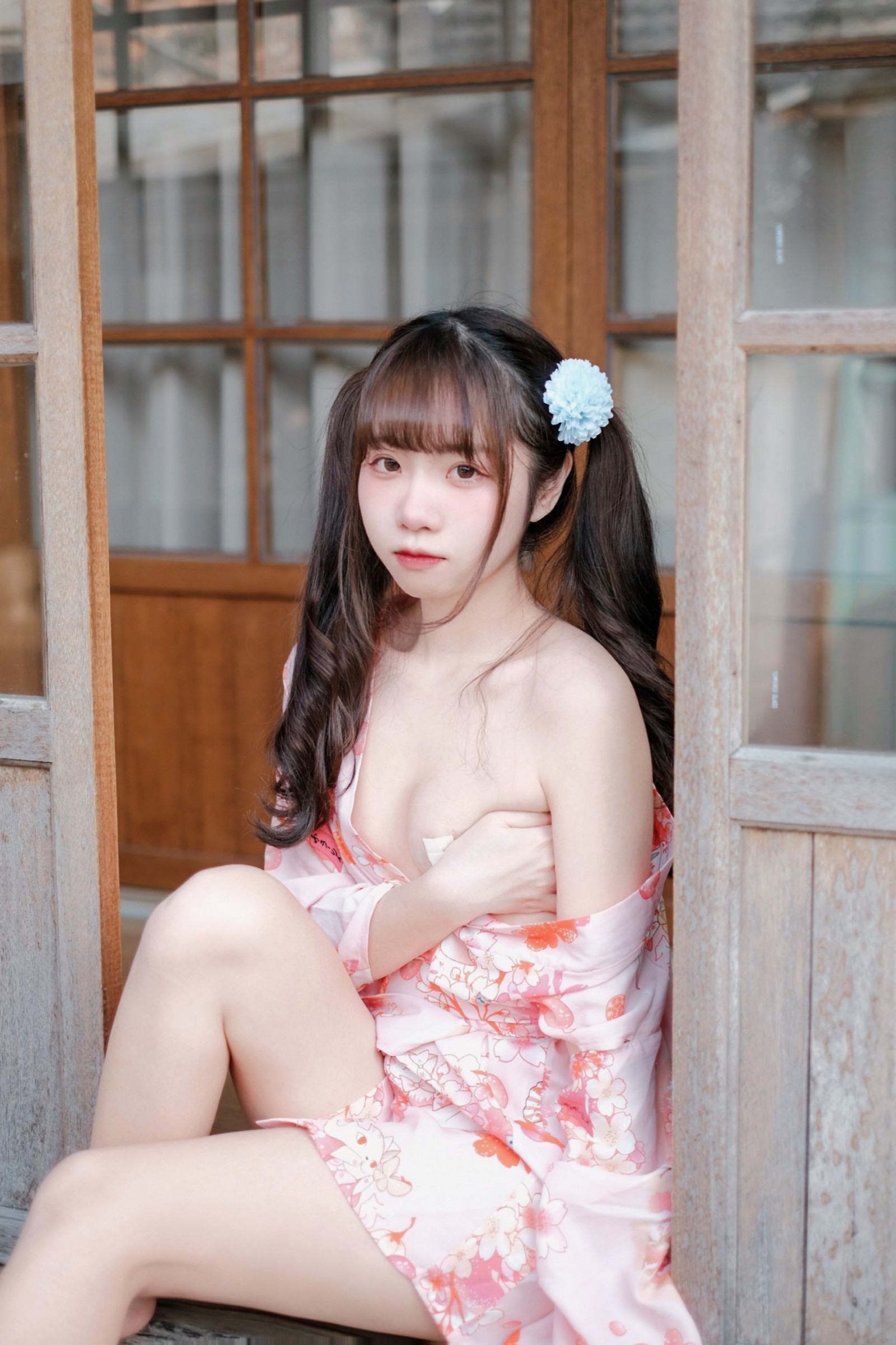 可可小白兔 夏日浴衣 純慾粉嫩少女🌸 写真集 – 日系和服 高清美图 [34P-125MB]插图3