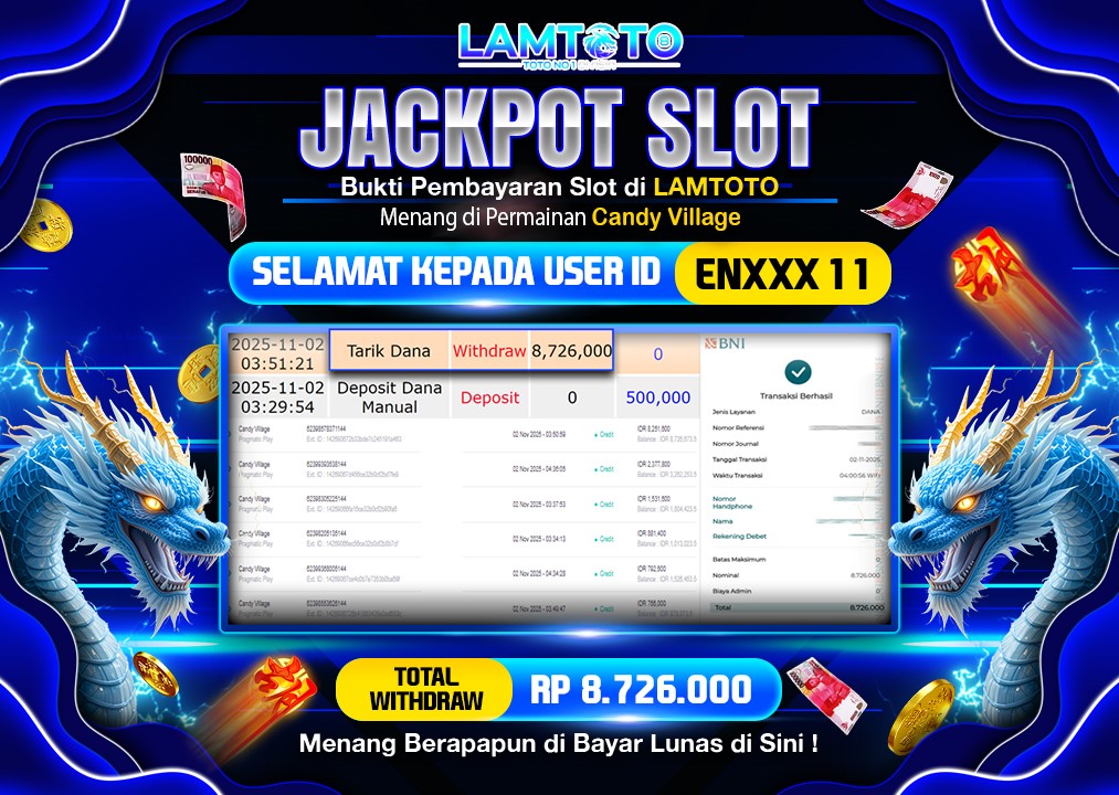 BUKTI JACKPOT LUNAS LAMTOTO
