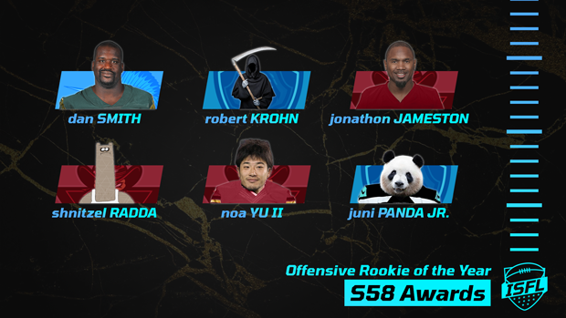 027 ISFL offensive rookie of the year NOM