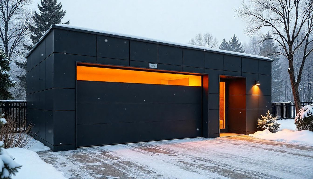 гараж из сэндвич панелей