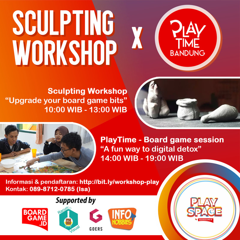 Sculpting workshop & playtime poster