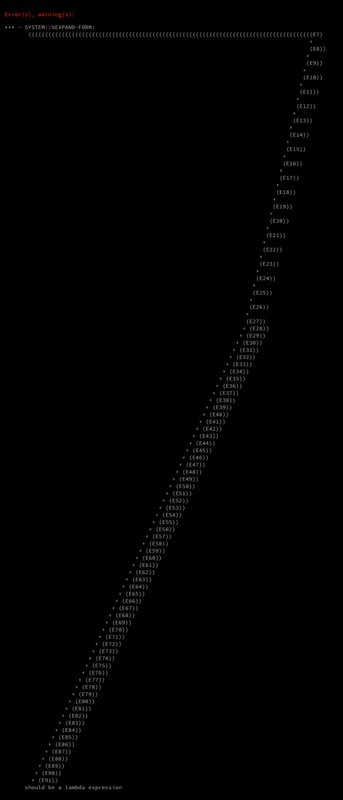 lisp excel acii art