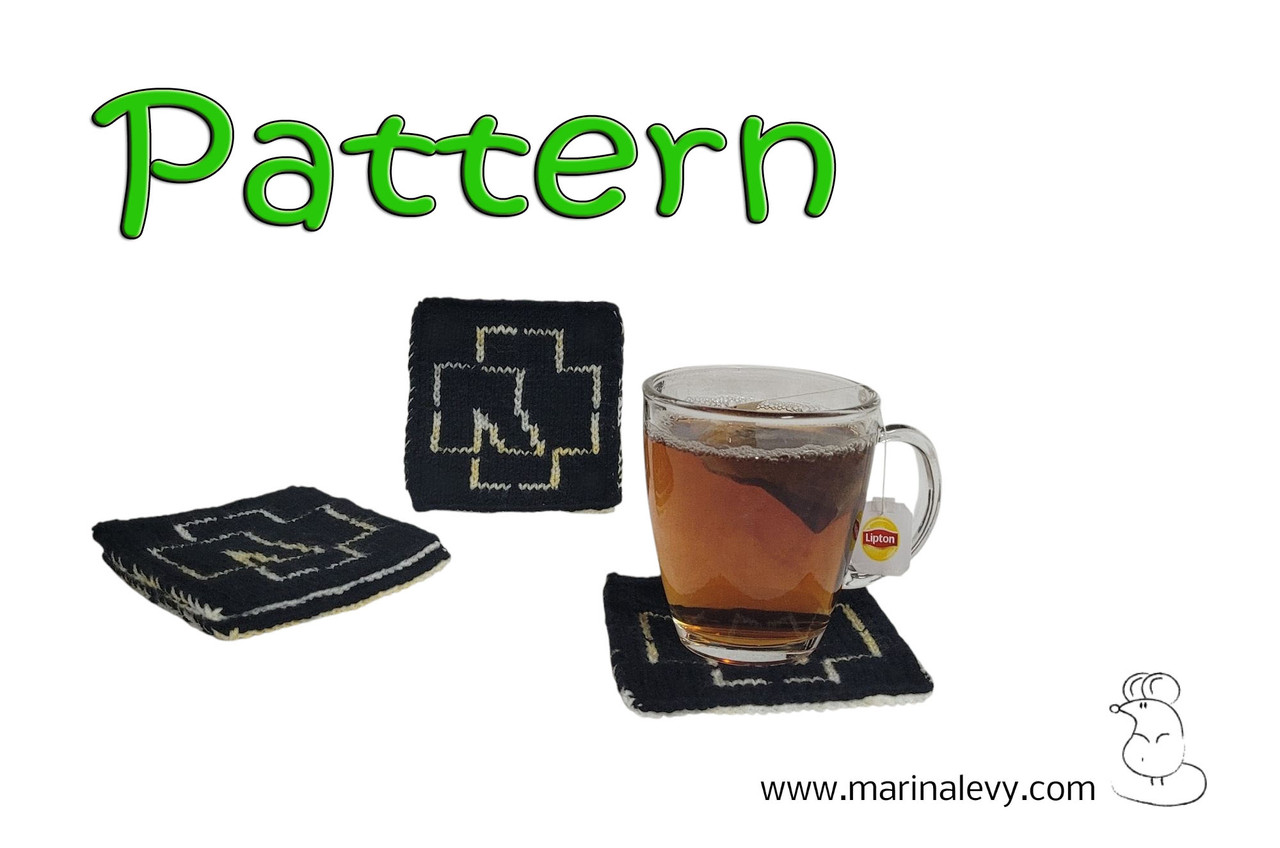 Rammstein's Logo Coasters - Knit