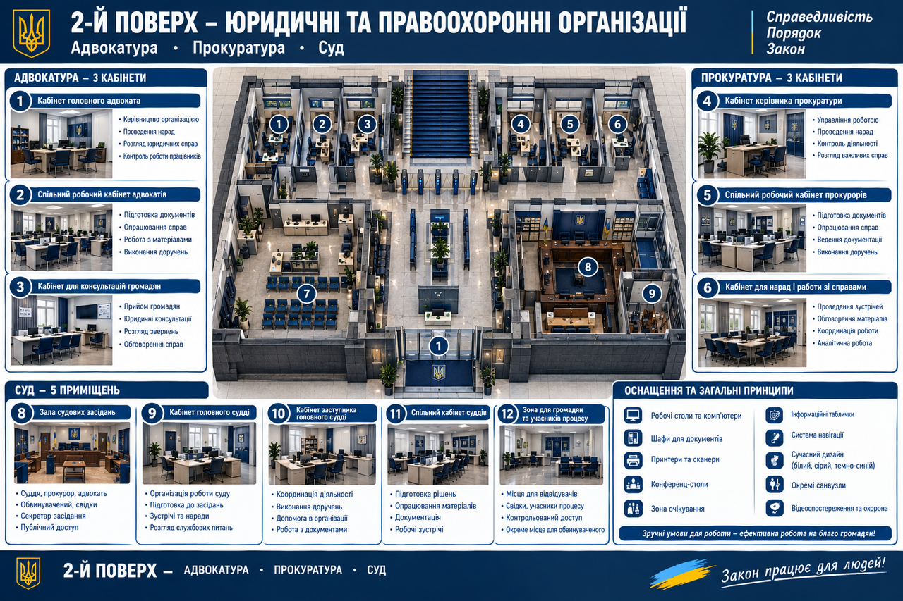 План второго этажа правовые учреждения