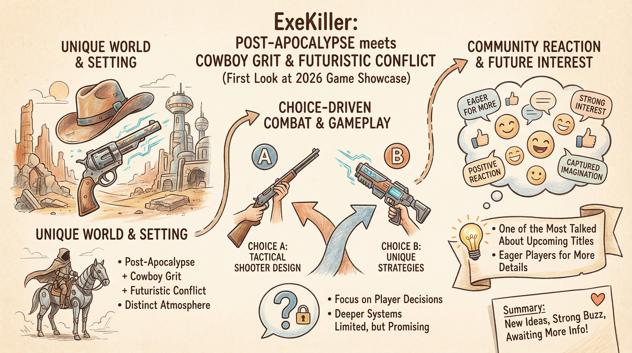 post apocalypse cyber western scene with futuristic firearms
