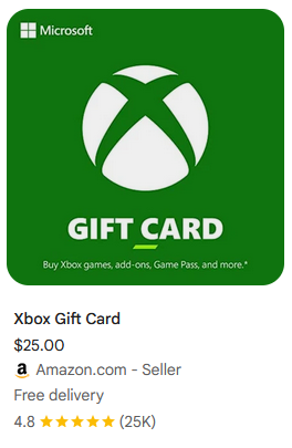 3 Month Digital Xbox Live Card on Amazon