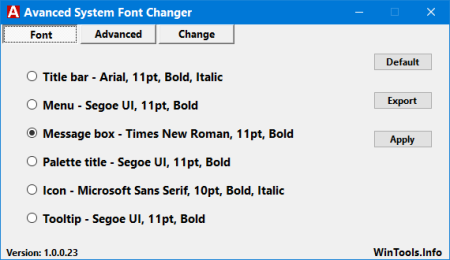 Advanced System Font Changer 1.2.0.38