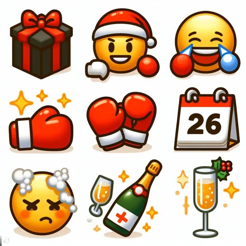 Boxing Day Emoji Combo Boxing Day Emoji Combo