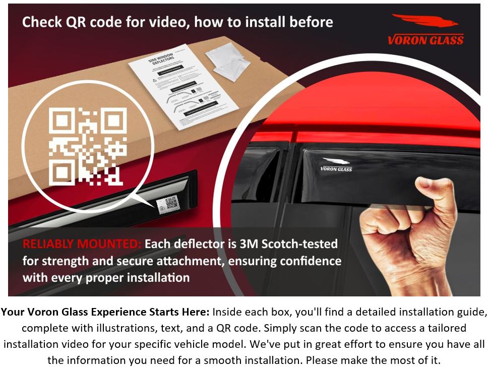 4pcs In Channel Rain Guards For 2021 2022 2023 2024 2025