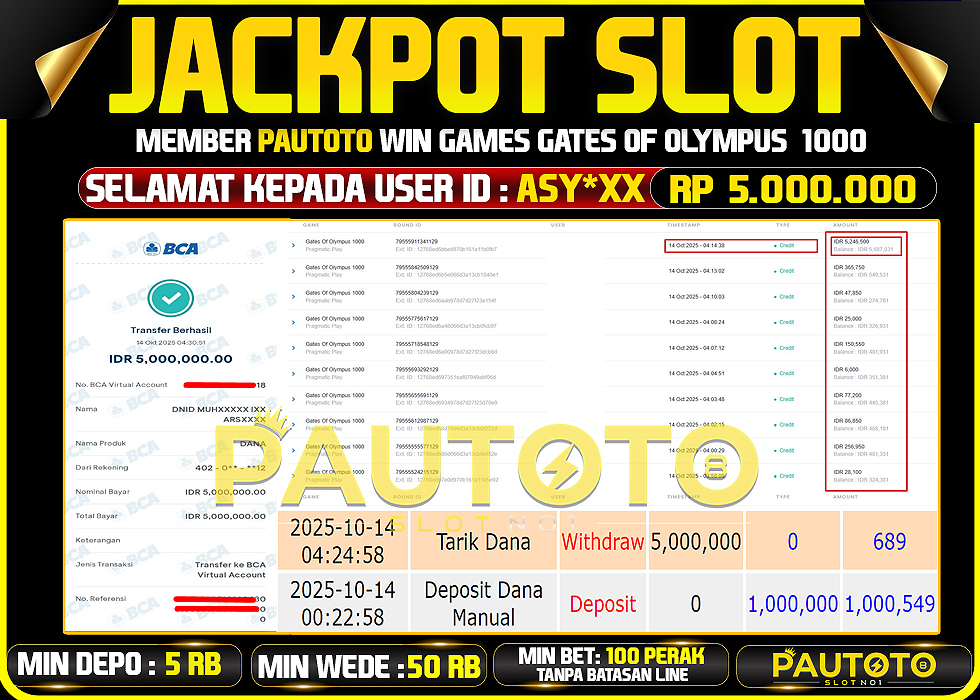 BUKTI JACKPOT LUNAS PAUTOTO