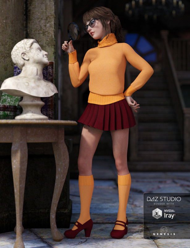 The Mystery Solver Outfit for Genesis 3 Female The Mystery Solver Outfit for Genesis 3 Female