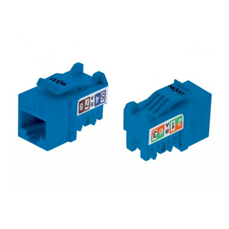Jack Keystone RJ45 Cat 6 de Nexxt, color azul.