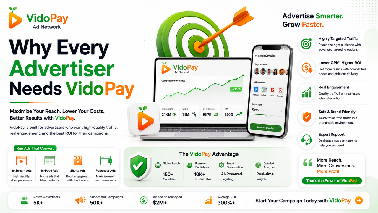 VidoPay Advertiser Campaign Strategy Graphic