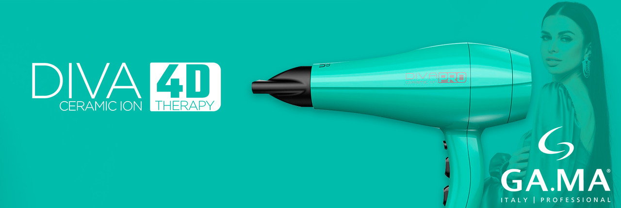 GAMA Secador De Pelo Diva Salon Pro Gama Profesional 4d Therapy