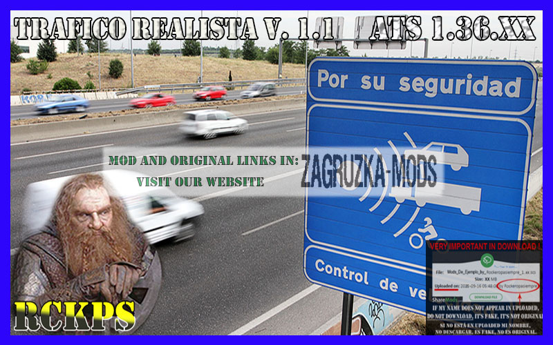 Realistic traffic 1.1 for ATS 1.36 by Rockeropasiempre
