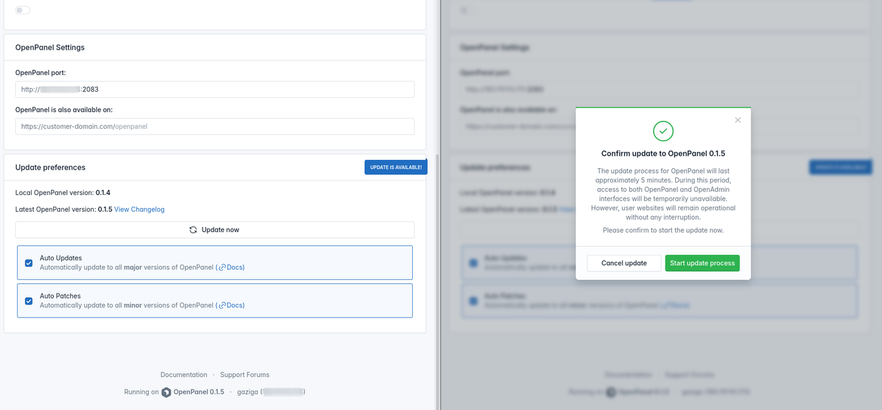 update hitechcloud