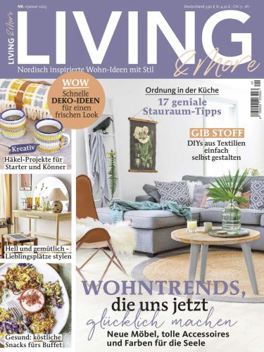 Cover: Living and More Magazin No 01 Januar 2023