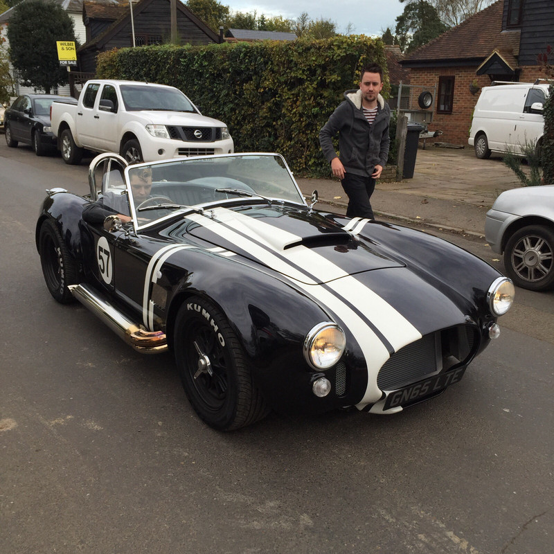 John with his V8 AC Cobra style kit car