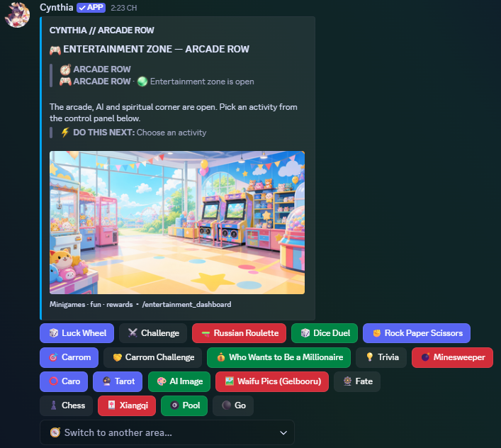 Cynthia graphical arcade