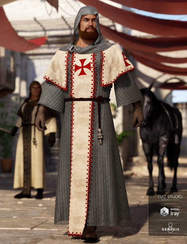 dForce Templar Outfit for Genesis 8 Male(s)