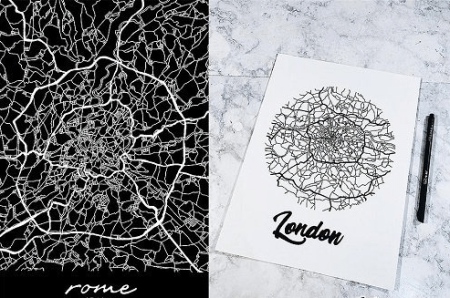 Minimalist Maps: Illustrate a Detailed City Map
