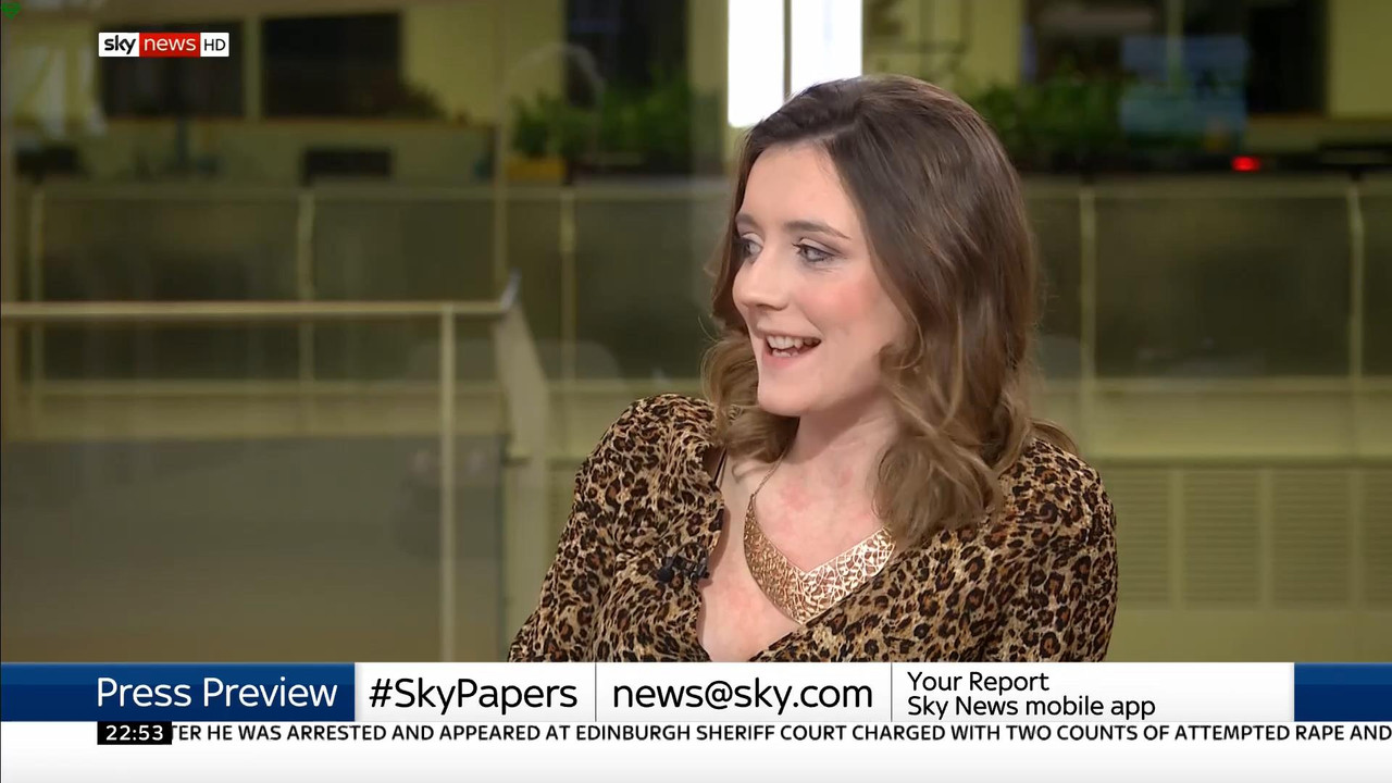 24 January - 22.00.00 - Sky News At 10. Anna Botting with the ma