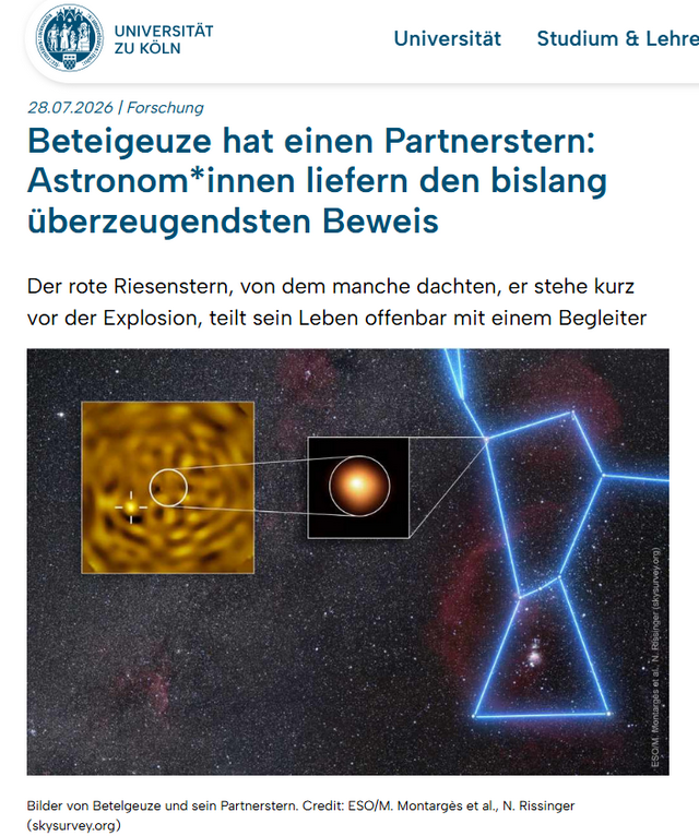 Beteigeuze und Begleitstern Beteigeuze und Begleitstern