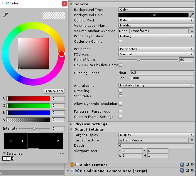 HDRP - Render Texture Trasnparente na UI Cam2