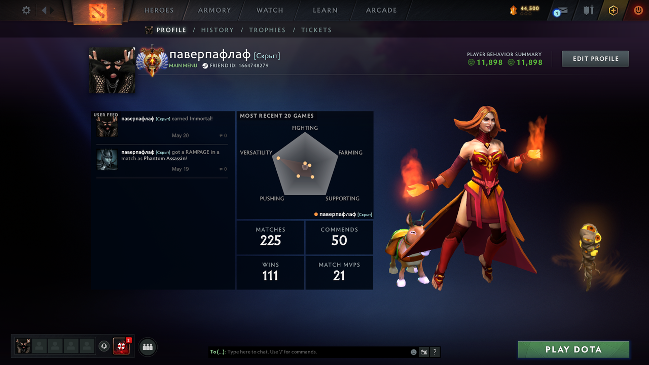 Dota 2 Account  MMR