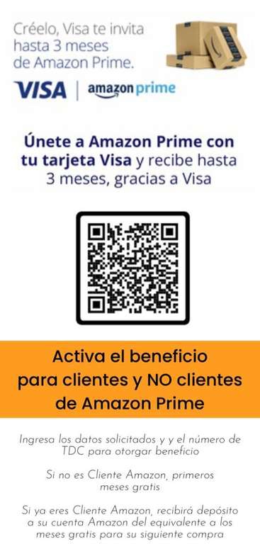 Recibe 3 meses gratis de Amazon Prime con Visa Gold, Platinum, Signature e Infinite