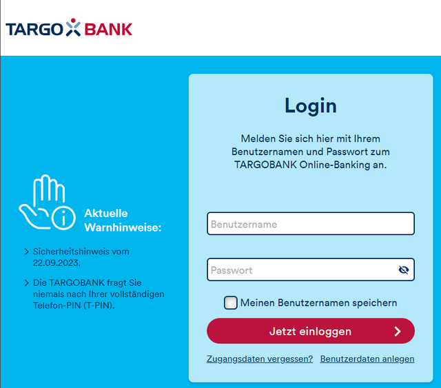 Targobank-Phishing-Seite