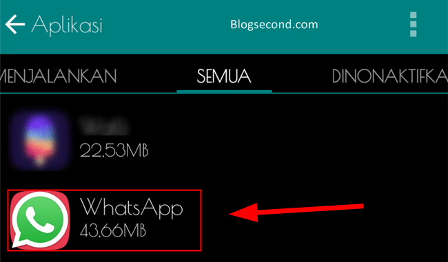 Tutorial Logout di WhatsApp Android