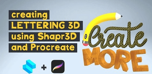 3D lettering modeling using Shapr3D and Procreate