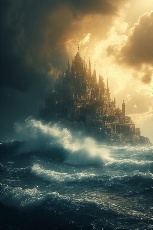 A-dramatic-seascape-depicts-a