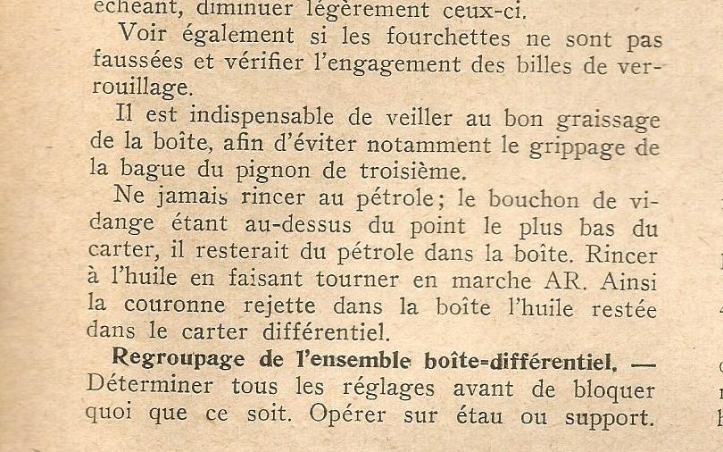 Graissage différentiel