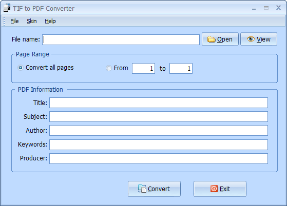 PDFArea TIF to PDF Converter 9.0