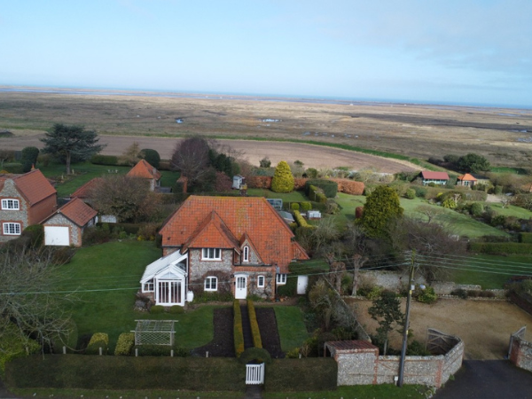 Aerial view of Briar Cottage
