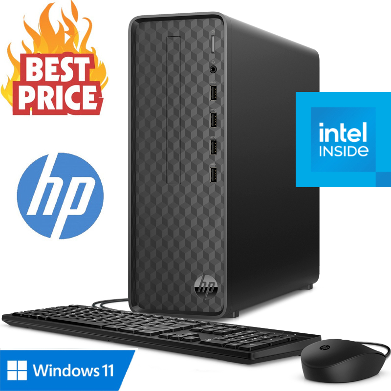 HP Slim Desktop PC Intel Celeron J4025 2.90GHz 4GB Ram 256GB