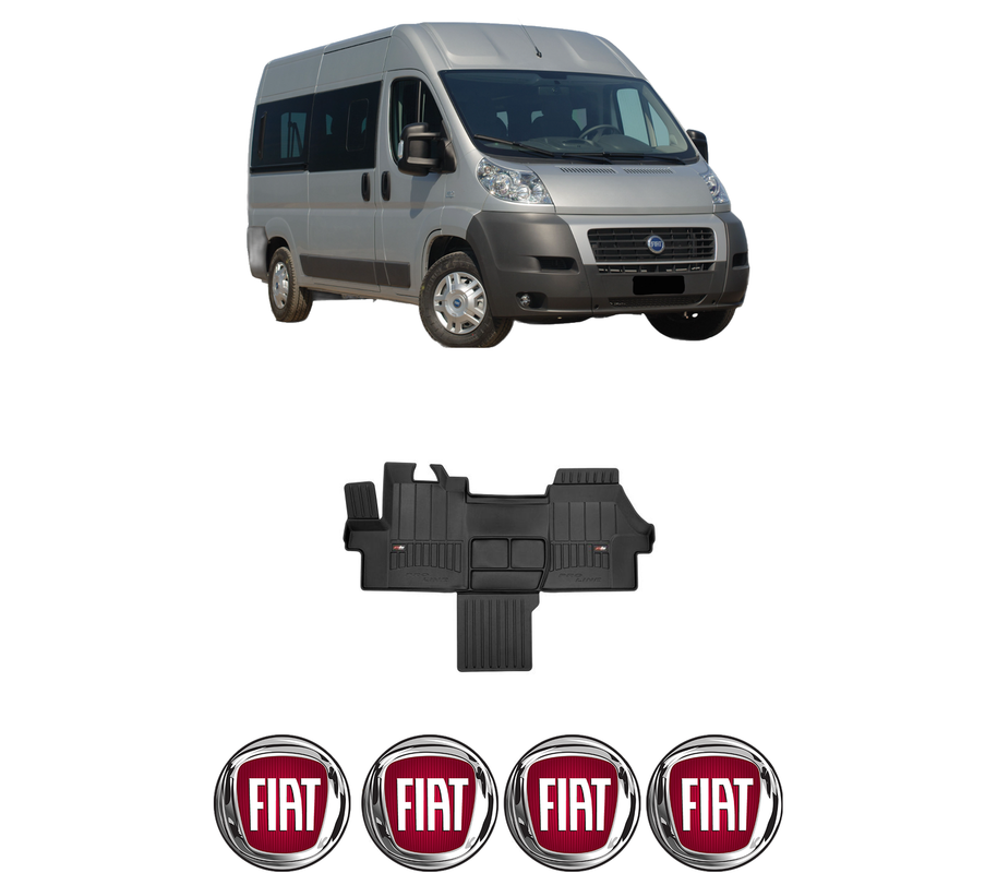 Set covorase presuri FIAT DUCATO Bus (250_) din 2006-2023, auto, din cauciuc thermoplastic, 4 Stickere auto cu FIAT