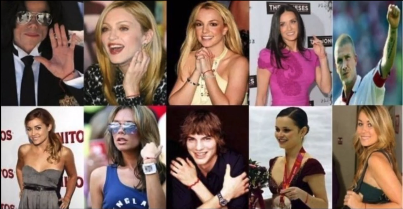 Celebrities compilation Kabbalah Red String Bracelet 02