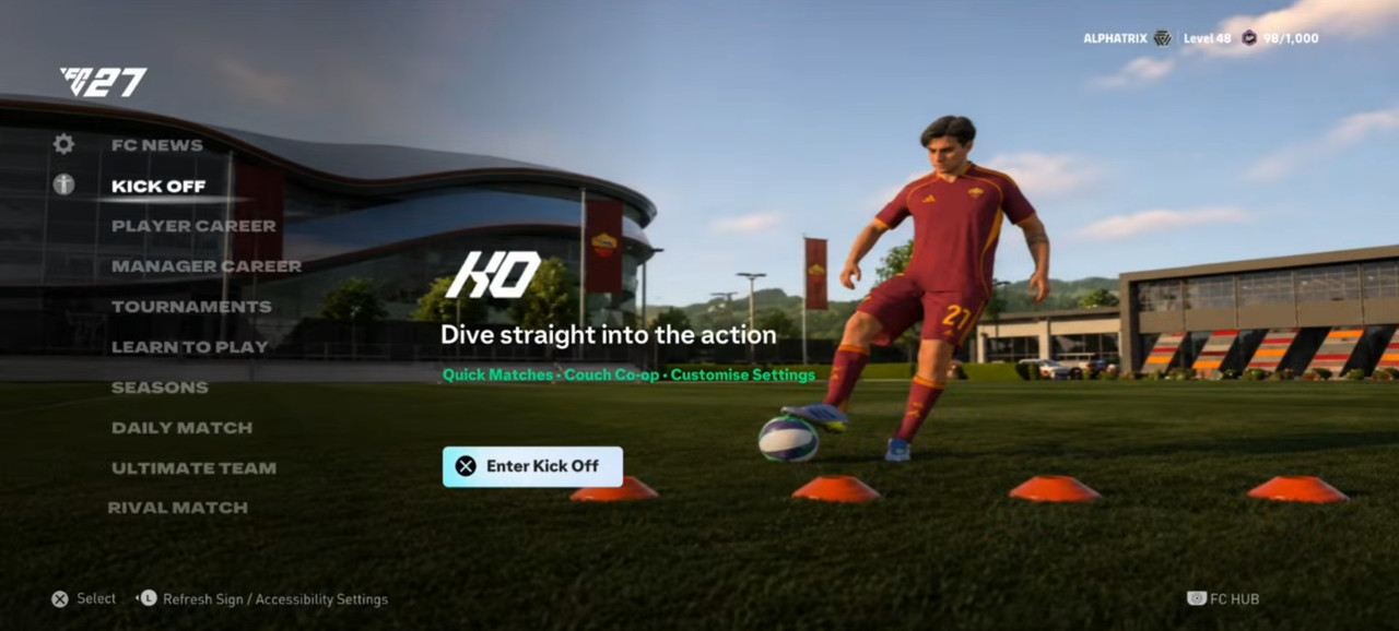 FIFA 16 FC 27 redesigned interface