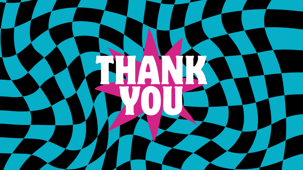 Blue Pink Cool Retro Wavy Checkered Game Night Animated Game Presentation