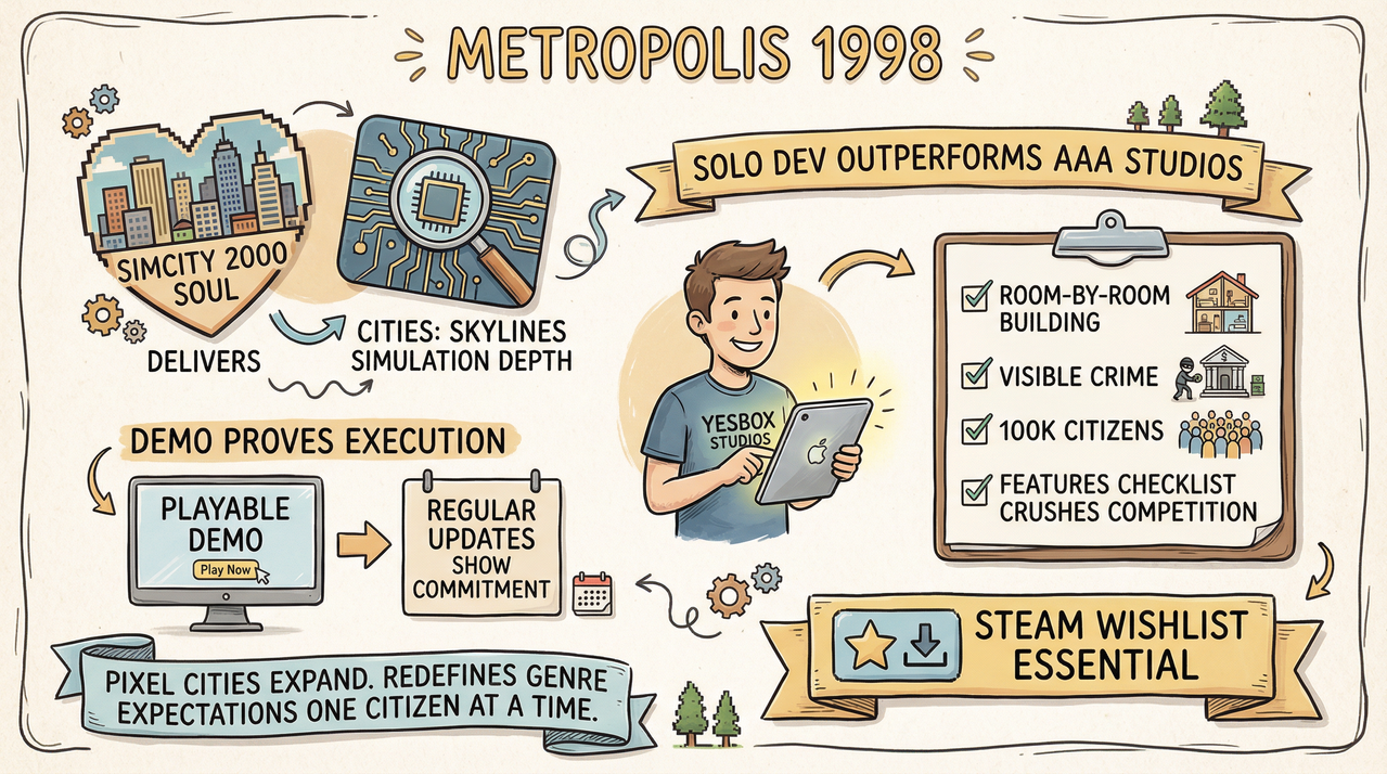 90s isometric cityscape with pixel art skyscrapers and traffic